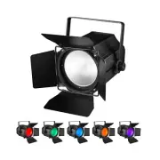 LED 200W COB Stage Lights with Barn Doors, RGBWA 6in1 COB Par Lights, DMX/Mas...