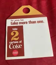 Coca-Cola 1950s Take 2 Cartons Of Coke Paper Bottle Hanger