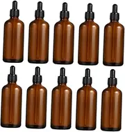 FRCOLOR 10-piece Essential Oil Bottle Dropper Set Refillable Travel Containers 50ml for Diy Perfume Travel and Everyday Use