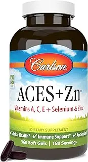 Carlson Labs - ACES + Zn Vitamins A, C, E Plus Selenium and Zinc - 360 Softgels