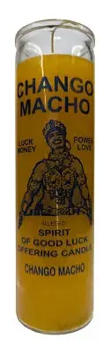 Chango Macho Orange Pillar Candle