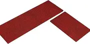Kitchen Rugs, 2PCS Cuttable Kitchen Mats, Absorbent Plush Kitchen Decor Rug for Floor, Bathroom, Shower, Office, Sink, Laundry (40x60+40x120cm) (Red)