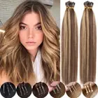 1G NANO RING 100% Russian Human Hair Extensions Loop Micro Beads Thick Remy 200g