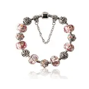 Women's Charm Bracelet Glass Beads Ball Crystal Bracelet