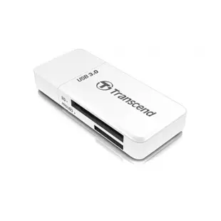 創見RDF5 USB 3.0 二合一迷你讀卡機-白色超值組