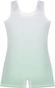 [GAIGEO] Girls Leotards for Gymnastics Toddler Magnolia Horizon Blue Gradient Unitard Colored Ballet Dance Outfit 2t