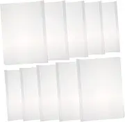 NAMOARLY 10Pcs Clear Resume File Folders with Sliding Bar Report Covers for Organized Documents for School Office and Home Use Transparent Design for Easy Viewing