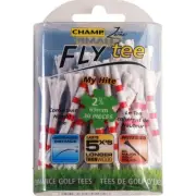 Champ My-Hite FlyTees 2 3/4" - 30 Pack - White/Red