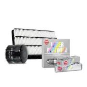 NGK Platinum Spark Plugs LPG+NTK Air Oil Filter for Mitsubishi Pajero NM NP 3.5L