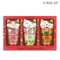 在飛比找博客來優惠-【UNICAT 變臉貓】萌貓招財3入護手霜禮盒