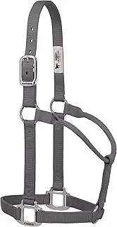 Weaver Leather Original Non-Adjustable Nylon Halter with Chrome Plated Hardware
