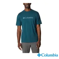 在飛比找Yahoo奇摩購物中心優惠-Columbia 哥倫比亞 男款 LOGO短袖上衣-孔雀藍 