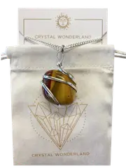 Infinity Loop Crystal Tumbled Collection Mookaite Pendant Necklace Silver