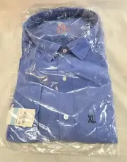 J.Mclaughlin Men’s XL Blue Gramercy Linen Long Sleeve Button Up Shirt New Tags