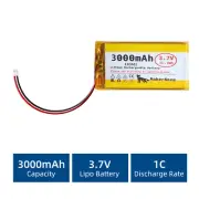 1PCs 3.7v 3000mah 103665 MakerNova Micro JST 1.25 Plug for Arduino Nodemcu ESP32