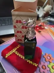 AVON Unforgettable Cologne Bottle Mouse Green Glass Present Box #32428 Unused