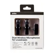 2 Pack Wireless Mini Microphones