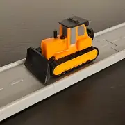 Orange Bulldozer NEW Road To Gold Driven Battat Pocket Micro Toy Car
