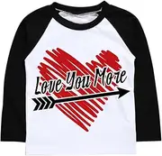[CM-Kid] Boys Valentine's T-Shirt Kids Valentines Tee Monster Truck Dinosaur Digger Love Heart Clothes Toddler 2-7T