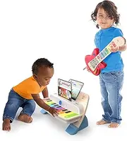 Baby Einstein Together in Tune Piano & Guitar Bundle, Safe Wireless Wooden Musical Toddler Toys, Magic Touch, 6 Months+