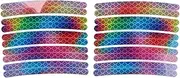 X AUTOHAUX 20Pcs Wheel Rim Sticker Arc-Shape Car Wheel Rim Tapes Decoration Stickers for 14"-22" Rim Assorted Color PET