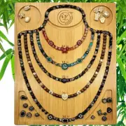 NOAVAOL Bead Boards for Jewelry Making, Combi Bamboo Beading Necklace-L, Log