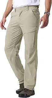 [yanpipe] Mens Hiking Pants Quick Cool Dry Tactical Cargo Pants Outdoor Casual Work Waterproof Lightweight for Fishing Safari Camping