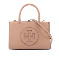 在飛比找momo購物網優惠-【TORY BURCH】Ella 圓形標誌牛皮迷你二用托特包