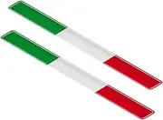 Italian Flag Sticker | Decorative Bumper Decals | 3D Auto Bumper Decals, Car Window Adhesive Graphics for Motorcycles Trucks