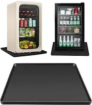 Mini Fridge Mat, 24''x24'' X0.8'' Mini Fridge Drip Trays Mat for Carpet Floor, Under Refrigerator Mat AC Conditioner Drip Pan, Silicone Mat for Refrigerators, Washing Machines, Dryers, Wine Coolers