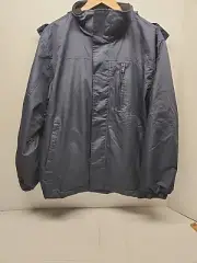 Nordictrack Men's Midweight Jacket Removable Hood Windbreaker Midnight Indigo S