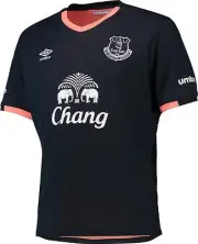 EVERTON 2016/17 AWAY (2XL,XL,L,M) BLACK UMBRO SH/SL SOCCER FOOTBALL SHIRT JERSEY