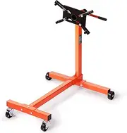 VEVOR Engine Stand, 340 kg (3/8 Ton) Rotating Engine Motor Stand with 360 Degree Adjustable Head, Cast Iron Motor Hoist Dolly, 4-Caster, 4 Adjustable Arms, for Vehicle Maintenance, Auto Repair