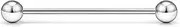 [Ruifan] Titanium Industrial Barbell 14G 16G Straight Barbell Rings For Nipple Tongue Cartilage Industrial Externally Threaded Hypoallergenic Body Piercing Jewelry For Women Men 30MM 35MM 38MM 40MM