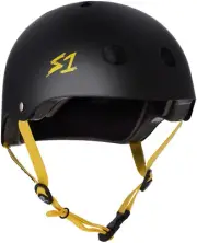 S-One Helmet Lifer Black Matte/Yellow Straps
