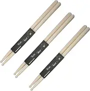 5A Drumsticks Classic Non-slip Maple Wood Tip Drum sticks for Acoustic Drums or Electronic Drums Professional Jazz Drum Percussion Instrument Practice Drum Sticks for Students Adults Beginner (3 Pair)