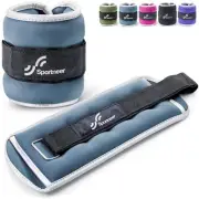 Ankle Weights Wrist Weights - 0.5/1/2/3/5 LBS Pair for 3 lbs x 2 Dusty Blue