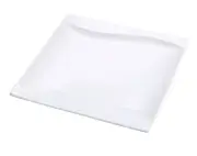 Yanco China SW-106 Sea Wave Bone White Porcelain 5.5" x 5.5" Wavy Rim Plate