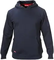 [Hard Yakka] Men's Foundations Brushed Fleece Workwear Hoodie, Navy, 6X-Large