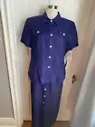 SPENCER JEREMY VINTAGE 100% LINEN DRESS SUIT WITH BUTTON FRONT-NWT 139.99-SIZE14