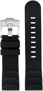 KTKBXUDMUL 24mm Men Black Orange Rubber Watch Band for Luminox Silicone Strap 3749/3141 Watch Strap for Casio PRG-600/650Y 5571 PRW-6600(Black sk)