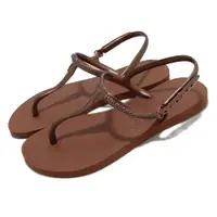 在飛比找PChome24h購物優惠-Havaianas 涼拖鞋 Twist 女鞋 咖啡棕 T形 