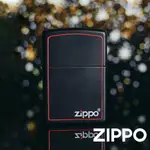 ZIPPO 紅框黑啞漆防風打火機 經典素面 官方正版 現貨 禮物 送禮 刻字 客製化 終身保固 218ZB