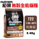 ＊短腿兄妹＊【免運】Nutram紐頓 貓糧5.4Kg 無穀全能系列 T22 挑嘴貓糧
