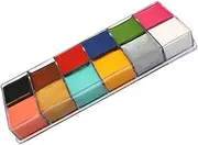 1 Box 12 Body Painting Supplies Highlighter Makeup Face Gems Makeup Eyeshadow Fake Skin Body Glitter Orange Face Paint Glitter for Face Glitter Eyeshadow Palette Eyeshadow Festival