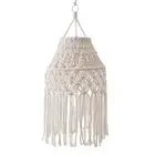 Bohemian Woven Tassels Lamp Cover Lighting Lampshade Cotton Rope Light Shade