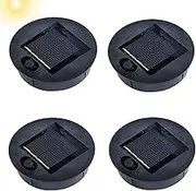 4Pcs Solar Light Replacement Top, 7/10cm Led Garden Lantern Replacement top Waterproof, Solar Lantern Light Replacement Lids, Panel Lantern Lid Lights Bulb for Outdoor Gardens and Hanging Lanterns