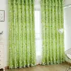 Tulle Curtain Attractive Portable Flower Printed Tulle Sheer Curtain Polyester