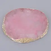 Gold Edge Imitation Agate Plate For Nail Art Coasters Cup