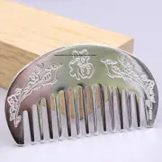 Solid S999 Fine Silver 999 Double Phoenix Fu Healthy Hair Comb 21-22g 2.36inch